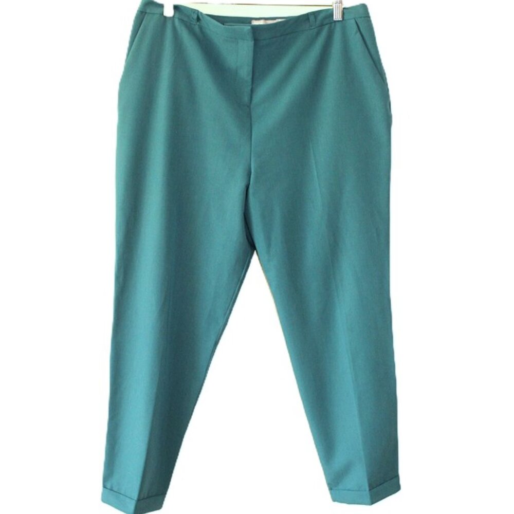 ASOS High Waisted Tapered Dress Pants in Teal - Size 14 (L)